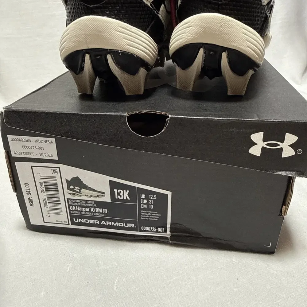 Under Armour Harper 10 Mid RM Youth Boys Baseball Cleats Shoes #6000725 Size 13K